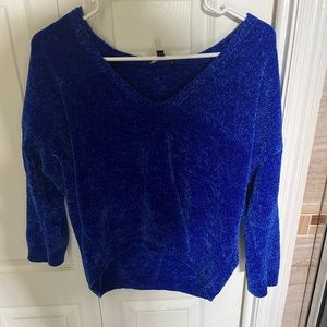Velvet royal blue sweater